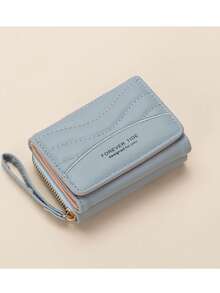 Cartera corta para mujer | Cartera de piel de PU acolchada con correa de muñeca y ranura para tarjetas para mujeres, cartera de dinero, cartera mini, cartera, cartera pequeña, cartera linda, cartera de muñeca, accesorios para maestros, bolsos lindos, muñequera - Multicolor - Ver 14