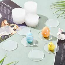 直径3.99厘米的扁平圆形亚克力展示架，非常适合收藏品和小雕像。 - 50pcs - 查看 2