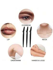 1/6/12/24件套眉毛及面部脱毛剃刀套装，女士面部剃毛器，眉毛修剪器，去角质清爽肌肤 - 均碼 - 查看 8