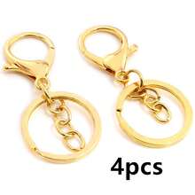 4pcs Keychain Ring With Lobster Clasp Hooks Key Rngs DIY Keychains Jewelry Making Accessories Findings - Keychain Clasp Hooks Rings - View 16