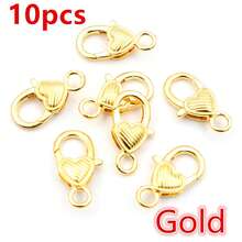 10pcs 26x19mm Heart Shape Lobster Clasp Hooks Craft Keychain Clasps DIY Jewelry Making Accessories Findings - Heart - View 22