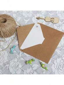 20/50个复古风格白色/黑色牛皮纸空白信封，大/中/迷你尺寸，适用于婚礼请柬、生日派对礼物、圣诞节庆祝活动 - 長方形 - 查看 7