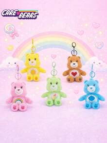 CARE BEARS 爱心熊毛绒钥匙扣套装，可爱钥匙扣，包包挂饰和钱包配件，可爱小熊钥匙扣，包包挂饰，礼物，钥匙圈手提包，单肩包，耳机盒，吊坠，个性化汽车包，钥匙挂钩，完美的手提包、单肩包和车钥匙配件 | 可爱卡通动物设计 | 理想的生日礼物，圣诞礼物 - 彩色 - 查看 2