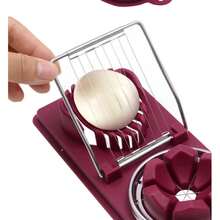 1pc Multi-Function Egg Slicer, Suitable For Boiled Eggs, 2-In-1 Egg Cutter/Divider/Dicer/Slicer Kitchen Tool - Multicolor - View 3