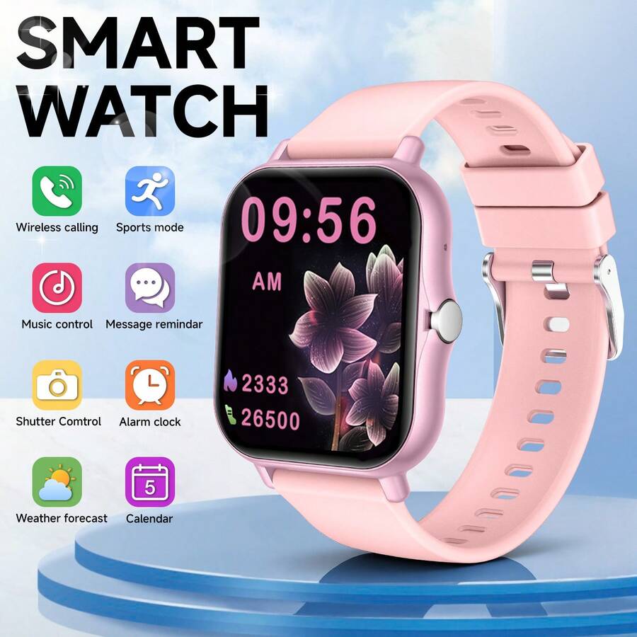 这款全新智能手表配备1.83英寸大屏幕，支持音乐播放、无线通话和提醒功能，是完美的节日礼物之选。 - 彩色 - 查看 1