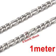 1m/2m Fashionable Stainless Steel NK Flat Chain, Suitable For DIY Jewelry Making Bracelets And Necklaces - Stainless Steel Chain - View 13
