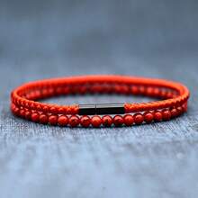 2pcs/Set Ultra-Thin 3mm Natural Stone Combination Bracelet, Minimalist Versatile Suitable For Boyfriend, Father, Student Graduation Gift - Bracelet Combination - View 16