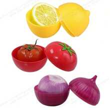 Freshsaver Reusable Plastic Food Storage Container Set - Round Flip-Top, Hand Washable, Multipurpose Fruit & Vegetable Kitchen Tool - Multicolor - View 1