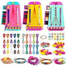 Kit de Artesanato de Joias DIY para Crianças, Designs Versáteis de Tecelagem para Criar Pulseiras Feitas à Mão ou Acessórios para o Cabelo, Desenvolve Habilidades Motoras Finas e Criatividade, Ideal para Artesanato em Casa, Vínculo Pais-Filhos, Festas de Aniversário e Presentes de Feriado - Multicolorido - Visão 3