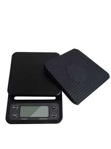 1 pieza Balanza de cocina multifunción de alta precisión en color negro con temporizador, balanza digital para café, balanza de cocina de alta precisión, balanza de café italiana de mano adecuada para preparación de café de goteo y espresso, balanza para café de 3kg con función de tara, pantalla LED, herramienta de cocción precisa. Baterías no incluidas. [Oferta especial de Año Nuevo] - Multicolor - Ver 18