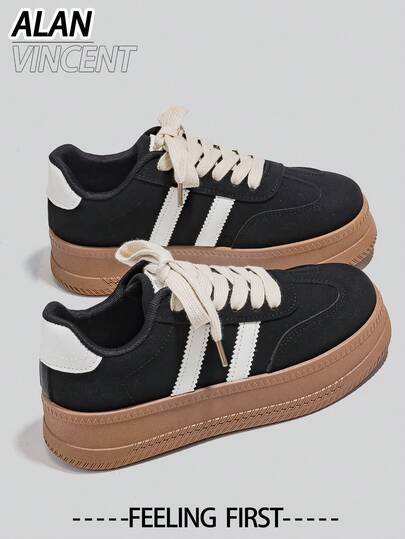  Alan Vincent Thick Sole Casual Shoes, New 's Casual Shoes, Thick Sole Sneakers, Women's Daily Versatile Loafers, Comfortable And Fashionable Women's Shoes