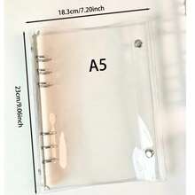1pc Portable Transparent Loose-Leaf Binder, Transparent Sticker Book Loose-Leaf Binder, Photo Album Sticker Loose-Leaf Binder, Sticker Book, Photo Storage Bag, Weekly Planner Loose-Leaf Binder, Monthly Planner Loose-Leaf Binder, Planner, Notebook, Office Supplies - Multicolor - View 11