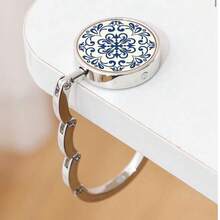 1pc Vintage Blue & White Ceramic Wall Hook - Elegant Desktop Decor, Floral Design, Compact Ceramic Bag Hanger, Suitable For Home, Office Or Gifts, Office Decoration | Floral Pattern Holder - Multicolor - View 6