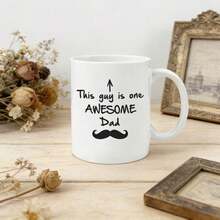 Awesome Dad Appreciation Gift - "This Guy Is One Awesome Dad" Novelty Coffee Mug - Multicolor - View 5