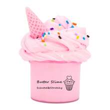 100ml Slime au beurre parfumé, élastique et non collant, accessoires de cône de crème glacée, cadeaux d'anniversaire, de vacances, de Pâques, jouets anti-stress DIY, Saint-Valentin, slime d'argile fait main pour Pâques, cadeaux pour adolescents, camarades de classe et amis, remplisseurs de paniers, faveurs de fête de vacances - Multicolore - Voir 3
