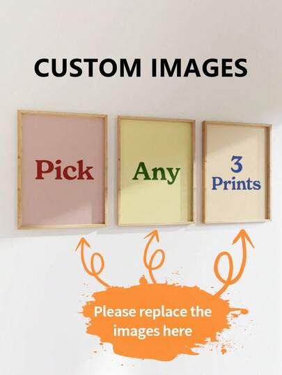 3pcs/Set, Customizable 3-Piece Unframed Wall Art Gallery Set, Choose 3 Digital Prints, Vintage Printable Wall Decor, Customized Wall Decor Gift, Birthday & Graduation Commemoration