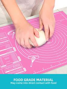 1pc Baking Mat With Measurement Scale, Non-Slip Reusable Pastry Mat, Made Of EVA Material, Suitable For Rolling Dough, Kneading Dough, Making Bread, Candy, Cookies And Cakes, Cooking Baking Tool, Kitchen Utensil, Kitchen Accessory, Household Kitchen Supplies - View 4