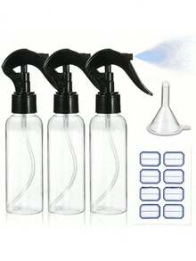 3pcs Spray Bottle Set/Color Optional, 100ml Small Transparent Empty Spray Bottle, Travel Size Liquid Sprayer Suitable For Cosmetics, Cleaning And Personal Care (Style Random) - Multicolor - View 2