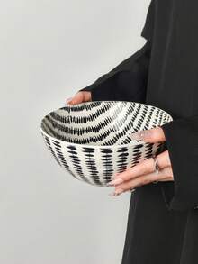 1 chiếc bát salad phong cách retro tối giản, bát súp gốm kiểu Bắc Âu, bát salad trái cây và sữa chua dày dặn được vẽ tay. - Nhiều màu - Xem 8