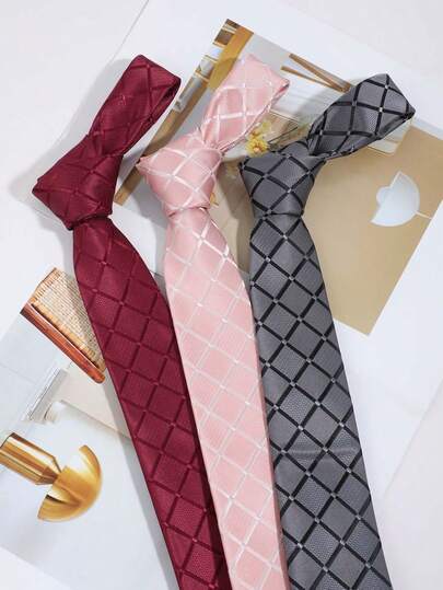 1 st herrmode, avslappnad, minimalistisk, randig, rutig, enfärgad slips, lämplig för vardagsbruk, bankett, festmatchning