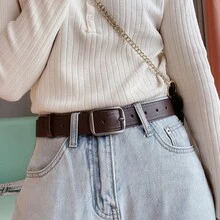 1 paio di pantaloni color caffè, adatti da abbinare ai jeans per studenti - Caffè Marrone - Visualizzare 3