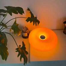 Modern Sweet Orange Donut Lamp, 3-Color Dimmable Desk Lamp, Rechargeable, Control Switch, Suitable Bedroom, Desk Decor - Pink Donuts - View 6