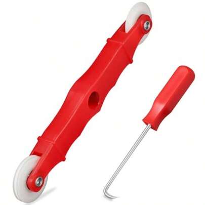 2 Pcs Screen Repair Tool Including Up Rolling Tool And Spline Hook Easy To Use Ergonomic Roller Equipped With Bearings For Patio Porch RV Garden Screen And More