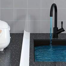 1个1米/2米硅胶自粘式厨房水槽边缘挡水条，浴室盥洗台面防溅挡板 - 彩色 - 查看 9