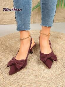 Giày sandal nữ mũi nhọn kiểu dáng mới, gót cao, quai ngang, kín mũi, thời trang, thiết kế gợi cảm, thanh lịch, phù hợp cho những dịp đặc biệt, thoải mái khi mang, thích hợp cho các bữa tiệc hoặc sự kiện. - Màu Đỏ Sâu - Xem 6