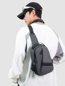 1个新款商务男士胸包，轻便简约时尚斜挎包，户外通勤单肩包 - 彩色 - 查看 3