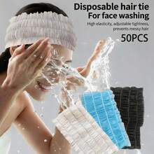 Disposable Non-Woven Elastic Hair Bands, Headbands, Hair Ties, Facial Cleansing Headwraps Summer Hair Accessories Beach - Multicolor - View 1