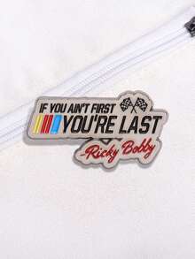 QTHOPE 卡通英文字母“如果你不是第一”趣味创意金属胸针，服装配饰徽章 - 彩色 - 查看 1