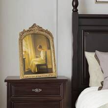 Picture Frame, Gold Vintage Arched Frame Decor For Tabletop And Wall Mounting, Antique Arched Photo Decor For Home, Gold, 6x8 Inch - GoldVintage6x8inches - View 6