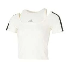 Adidas 2026 DCE 2 LY 女式休闲舒适简约户外运动短袖T恤 KR7606 - 漢玉白 - 查看 1