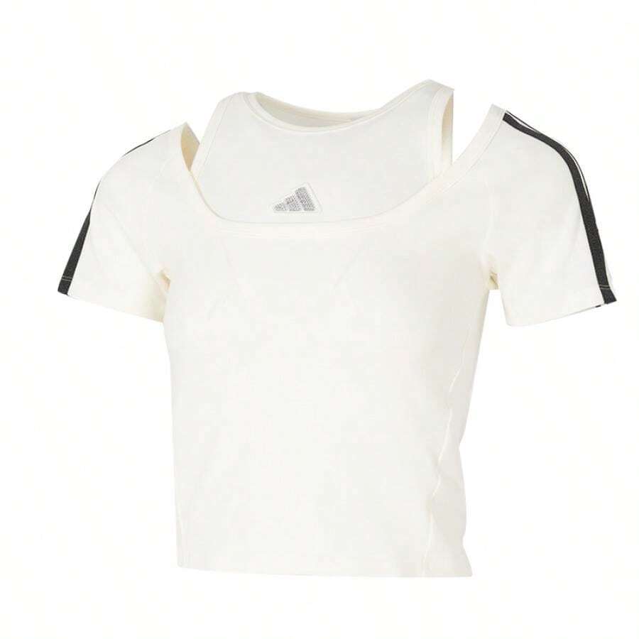 Adidas 2026 DCE 2 LY 女式休闲舒适简约户外运动短袖T恤 KR7606 - 漢玉白 - 查看 1