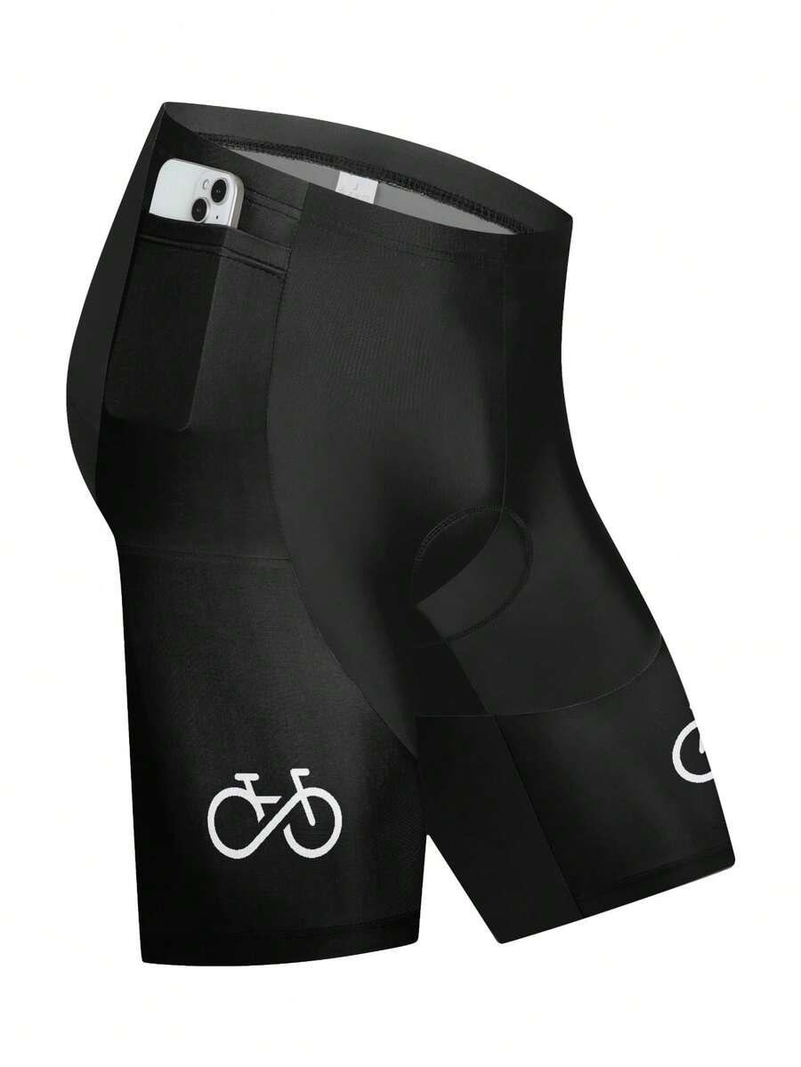 Cycling Shorts, Bike Compression Shorts, Triathlon, 2D Gel Pad Professional Lycra Bicycle Shorts With Pockets, Breathable Men's Mountain Bike Shorts Black Summer Sports - Black - View 1