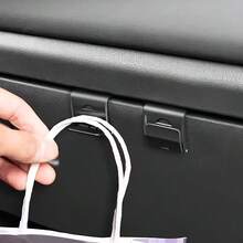 1pc Foldable Hidden Car Door Hook | Minimalist Black Car Storage Hook, Lightweight & Durable, Firm Grip, Space-Saving Design, Suitable For Most Vehicles, Streamlined Hook Shape, Compact & Sturdy Structure, Made Of PE Material - Multicolor - View 4