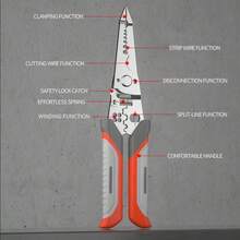 Multi-Functional Wire Stripping Tool - Stripper/Cutter/Crimper, Professional Electrical Tool For Industrial And Household Use - Wire Strippers - View 7