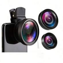 Kit de lentes de cámara para teléfono inteligente 2 en 1 - Lente gran angular y macro de clip, material de aleación de aluminio, lente gran angular súper de 0.45X y lente macro de 12.5X, tamaño compacto, portátil, adecuado para viajes al aire libre, compatible con la mayoría de los teléfonos - Multicolor - Ver 12