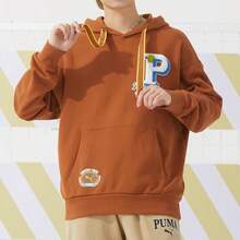 PUMA TEAM JP Sweatshirt TR Unisex Cotton Blend Comfortable Breathable Loose Casual Pullover Sweatshirt 625801-81 - Teak Color - View 1