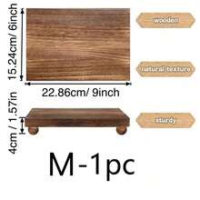 Saboneteira de madeira (1 unidade), estilo rústico, multiuso, ideal para cozinha, banheiro, bancada, mesa, para exibir plantas, velas e vasos. Perfeita para o outono, volta às aulas, casamentos e Dia das Mães. - marrom - Ver 2