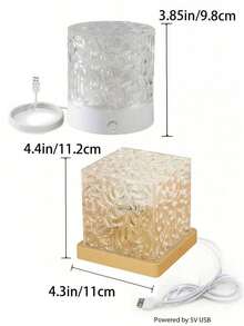 16/7色波浪投影夜灯,USB供电,适合家居装饰,配有遥控器,营造卧室氛围,是节日礼物和日落灯的理想之选。采用亚克力水晶材质,提供7/16种柔和不刺眼的照明模式。(关键词:照明,家居装饰,LED灯,卧室装饰,照明) - 彩色 - 查看 13