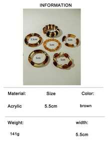 imoli 5pcs/6pcs Set Minimalist Fashion CCB Curved Tube Faux Pearl Geometric Retro Niche Bracelet Set, Versatile For Daily Wear, Casual, Party, Gift - Multicolor - View 14