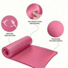 1 pièce Tapis de yoga épais antidérapant - Tapis d'exercice amortissant avec sangle, convient pour le yoga, le fitness et la danse, idéal pour les amateurs de yoga et les passionnés de fitness, applicable pour les entraînements en extérieur, à la maison et en studio - Multicolore - Voir 5