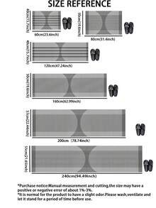 1pc Modern Minimalist Geometric Pattern Silica Gel Kitchen Mat, Featuring Parallel Lines And Semi-Circular Blocks In Grayscale Tones, Creating A Rhythmic Visual Layering, Exuding A Refined And Artistic Vibe. Luxurious And Fashionable Kitchen Carpet With Cushioning And Anti-Fatigue Properties, Made Of Surface Fabric And Sponge Absorbent Material. - Multicolor - View 3
