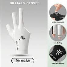 1pc High-Quality Snooker Left/Right Hand 3-Finger Open-Style Billiard Glove, Suitable For Women And Men, Highly Elastic Breathable Non-Slip - Multicolor - View 33