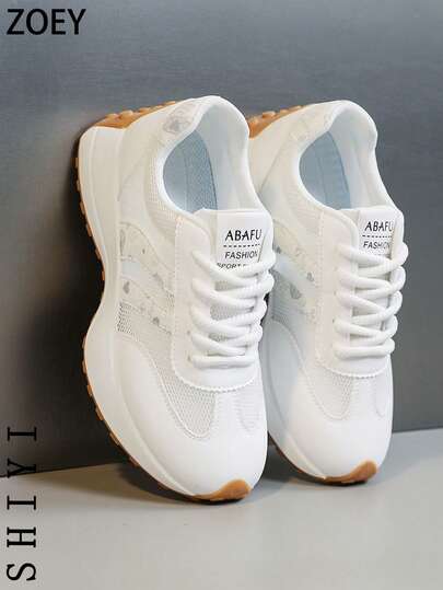 女鞋、休闲运动鞋、厚底鞋、白色鞋、舒适运动鞋、增高鞋、派对鞋、适合娇小女性、透气、百搭、一脚蹬、网球鞋、球拍运动鞋、秋季低跟鞋、感恩节、万圣节礼物、斋月