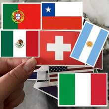 105pcs National Flag Stickers Set - Asymmetric Shape Self-Adhesive Paper - Street Fashion Design For DIY Lovers! Perfect For Water Bottles, Notebooks, Phone Cases & More - Ideal Gift For Fans - Countries - View 3