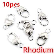 10pcs 26x19mm Heart Shape Lobster Clasp Hooks Craft Keychain Clasps DIY Jewelry Making Accessories Findings - Heart - View 26