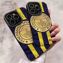Étui de téléphone créatif avec le logo du club sportif Fenerbahçe, antichoc,  synthétique de haute qualité, résistant à la saleté, avec un design épaissi et antidérapant, compatible avec l' 17, 16 Pro Max et d'autres modèles de la série Apple. Cadeau parfait pour les couples, les familles, les fêtes et Halloween. - Noir - Voir 5